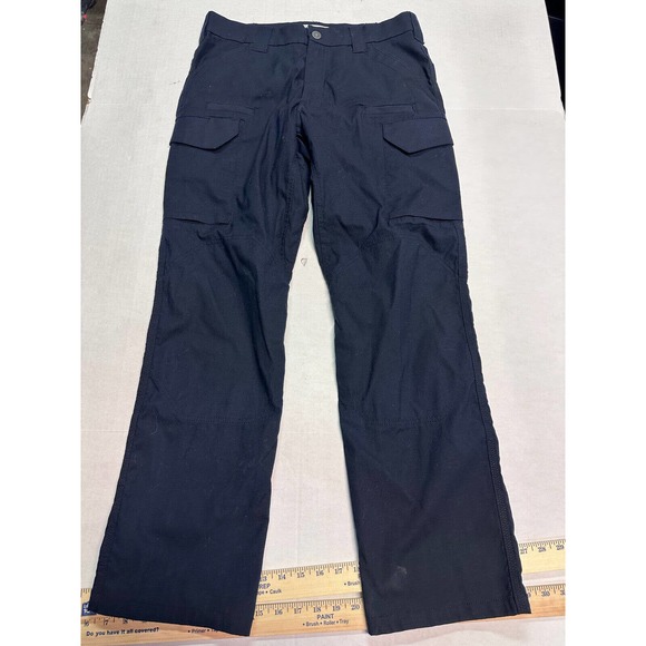 First Tactical Pants Mens 34 Black Mid Rise Cargo Utility Straight Leg 34/33 - Picture 1 of 6